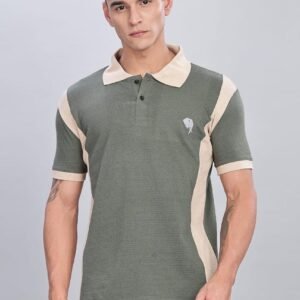 PR39||Olive& Cream|| 100% Cotton T-Shirt