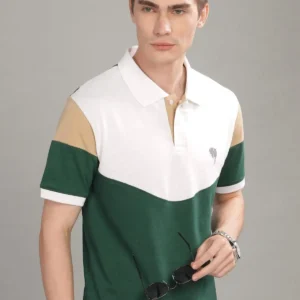 PR32|| White Green || 100% Cotton T-Shirt